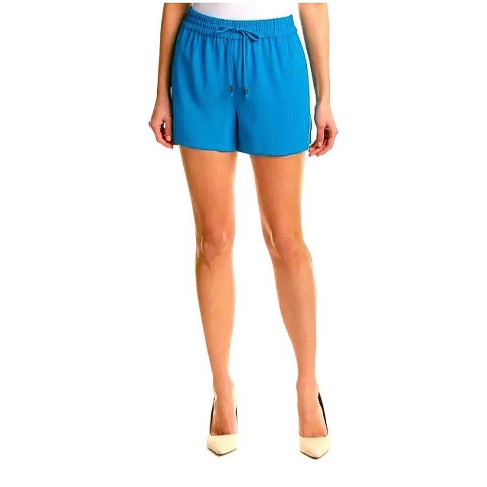 Alice + Olivia Shorts Ludlow Blue Cady Drawstring Casual Chic CC705202603